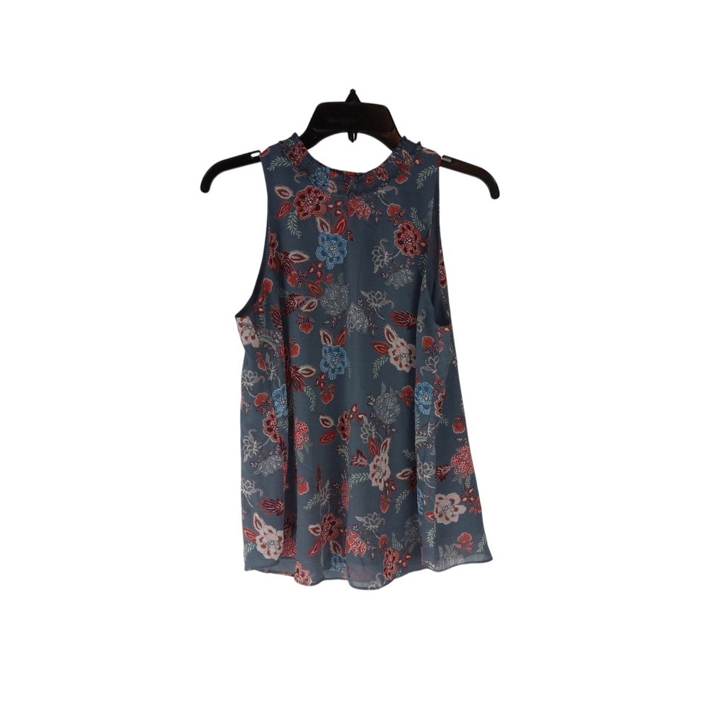 Rose & Olive‎ Womens Top Multicolor  Smocked  Sleeveless Blouse Size S